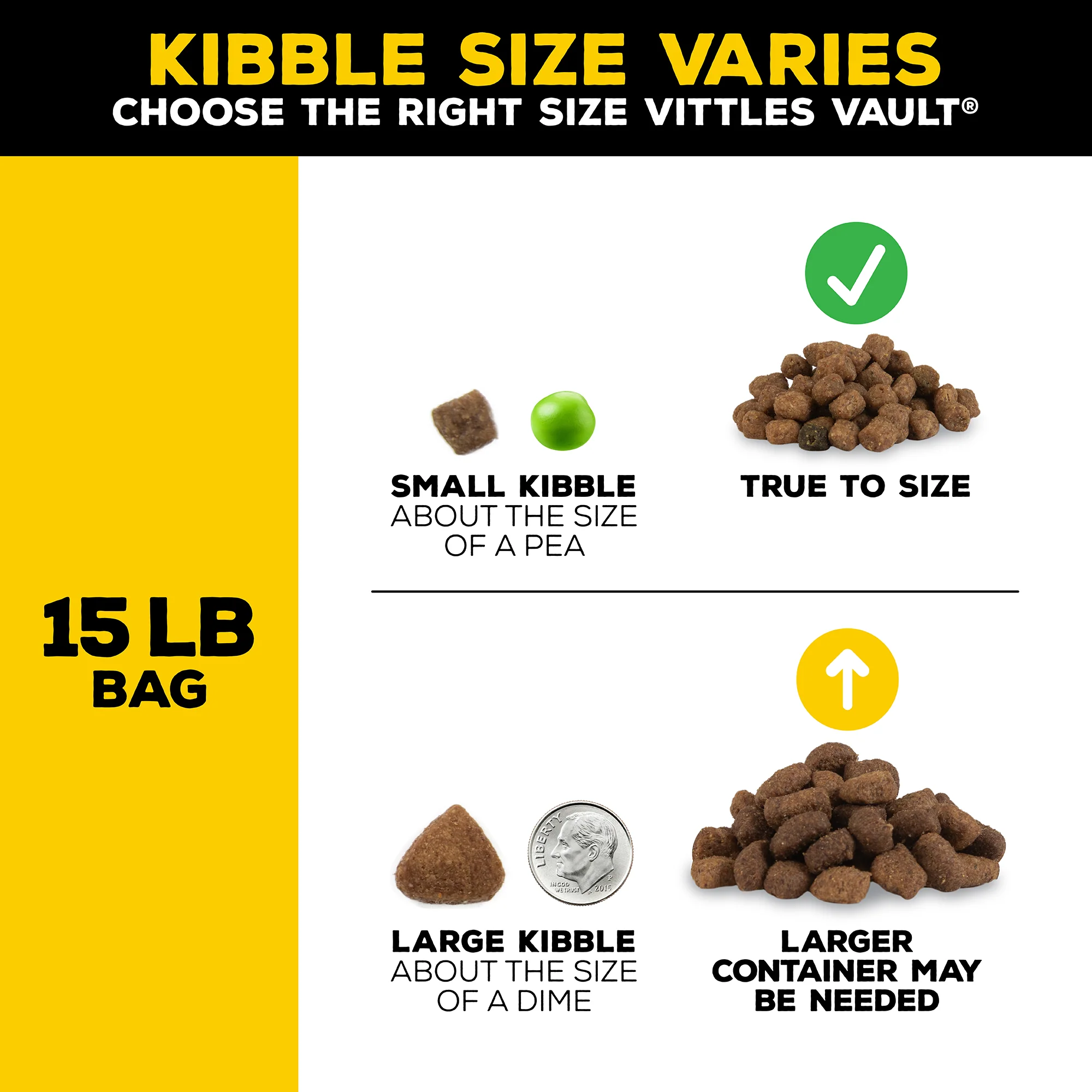 RECIPIENTES PARA ALMAZENAR ALIMENTOS EXTRA REFORZABLE VITTLES. 15 LBS CAPACIDAD - Imagen 3
