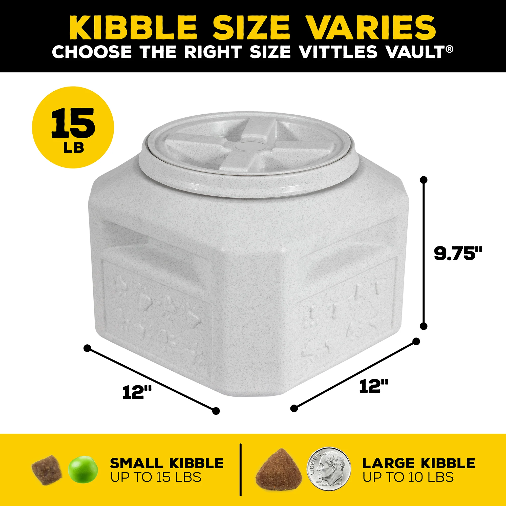RECIPIENTES PARA ALMAZENAR ALIMENTOS EXTRA REFORZABLE VITTLES. 15 LBS CAPACIDAD - Imagen 2