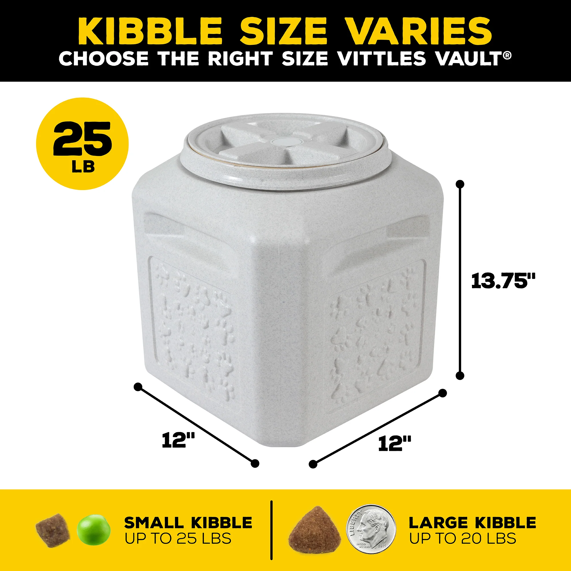 RECIPIENTES PARA ALMAZENAR ALIMENTOS EXTRA REFORZABLE VITTLES. 25 LBS CAPACIDAD - Imagen 3