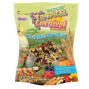 TROPICAL CARNIVAL MIXTURA GOURMET NATURAL NINFAS Y AGAPORNIS FUNDA DE 2.5 LBS