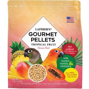 PELES DE FRUTAS TROPICALES MEDIANO PARA CONUROS Y COTORRAS FUNDA DE 4 LBS