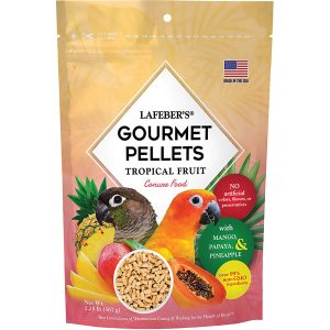 PELES DE FRUTAS TROPICALES MEDIANO PARA CONUROS Y COTORRAS FUNDA DE 1.25 LBS