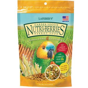BOLITAS TROPICALES DE VERDURAS PARA LOROS NUTRI-BERRIES FUNDA DE 10 OZ.