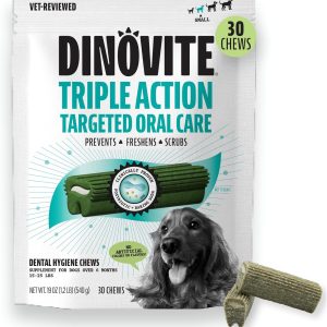 TRIPLE ACCION MASTICADORES DENTALES PARA PERROS SM MD LG DINOVITE