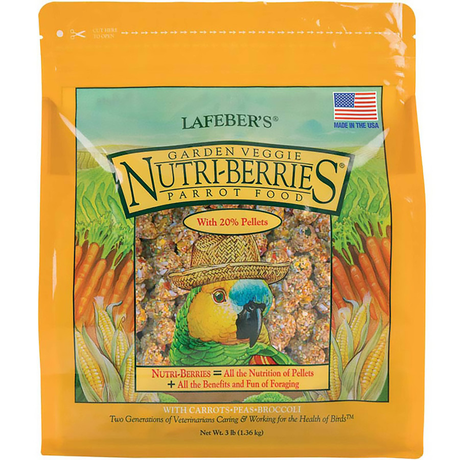 PELES DE VEGETALES PARA LOROS Y COTORRAS FUNDA DE 3 LBS