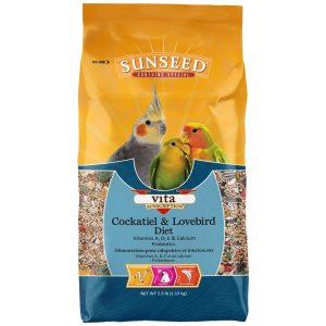 MIXTURA PARA NINFAS Y AGAPORNIS SUN SEED FUNDA DE 2.5 LBS.
