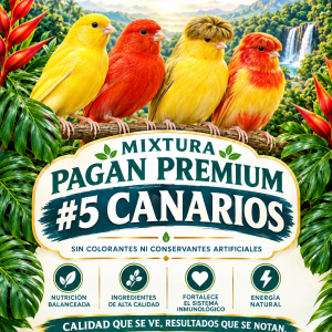 MIXTURA DE SEMILLAS PAGAN PREMIUM #5 CANARIOS 4 LIBRAS