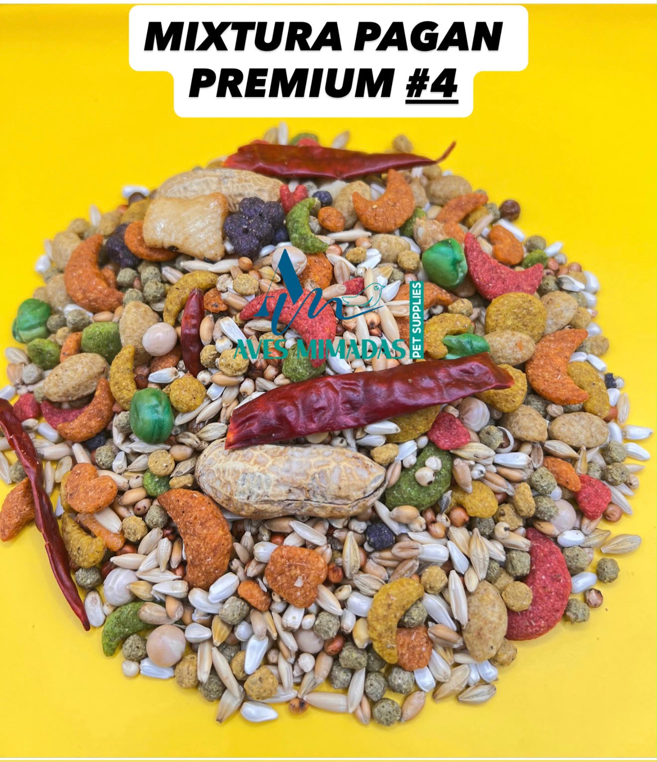 MIXTURA DE SEMILLAS PAGAN PREMIUM #4 LOROS Y COTORRAS SIN GIRASOLES 4 LIBRAS - Imagen 2