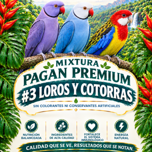 MIXTURA DE SEMILLAS PAGAN PREMIUM #3 LOROS Y COTORRAS 4 LIBRAS
