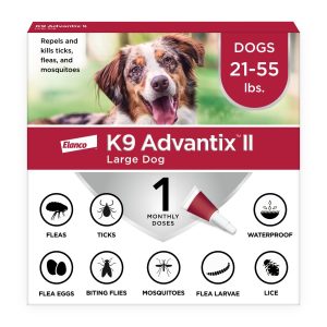 TRATAMIENTO Y PREVENCION CONTRA PULGAS, GARRAPATAS Y MOSQUITOS PARA PERROS ELANCO K9 ADVANTIX LG 21-55 LBS