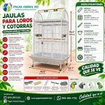 JAULA PARA LOROS Y COTORRAS NEGRA