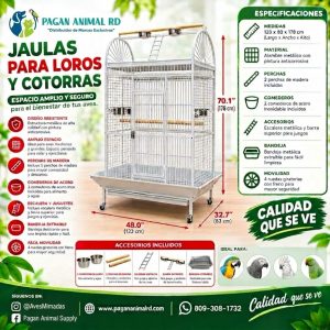 JAULA PARA LOROS Y COTORRAS NEGRA