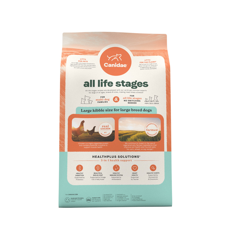 Alimento seco para perros Canidae all life stages large breed perros grandes 40 libras - Imagen 2