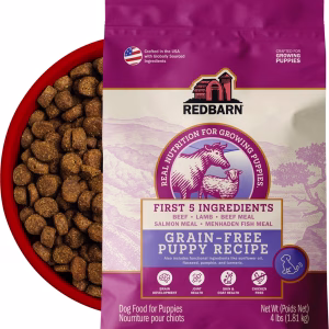 Alimento sin cereal para cachorros Redbarn 4 libras